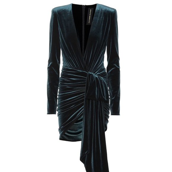 SOLD Alexandre vauthier green velvet mini dress - Picture 3 of 7